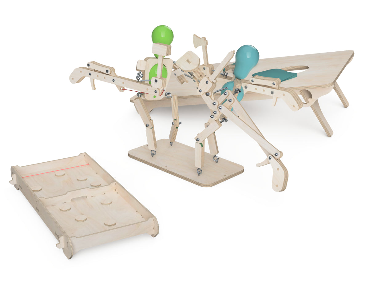 1 vs 1 Games - DXF File Bundle DXF file rendered from angled view for CNC cutting