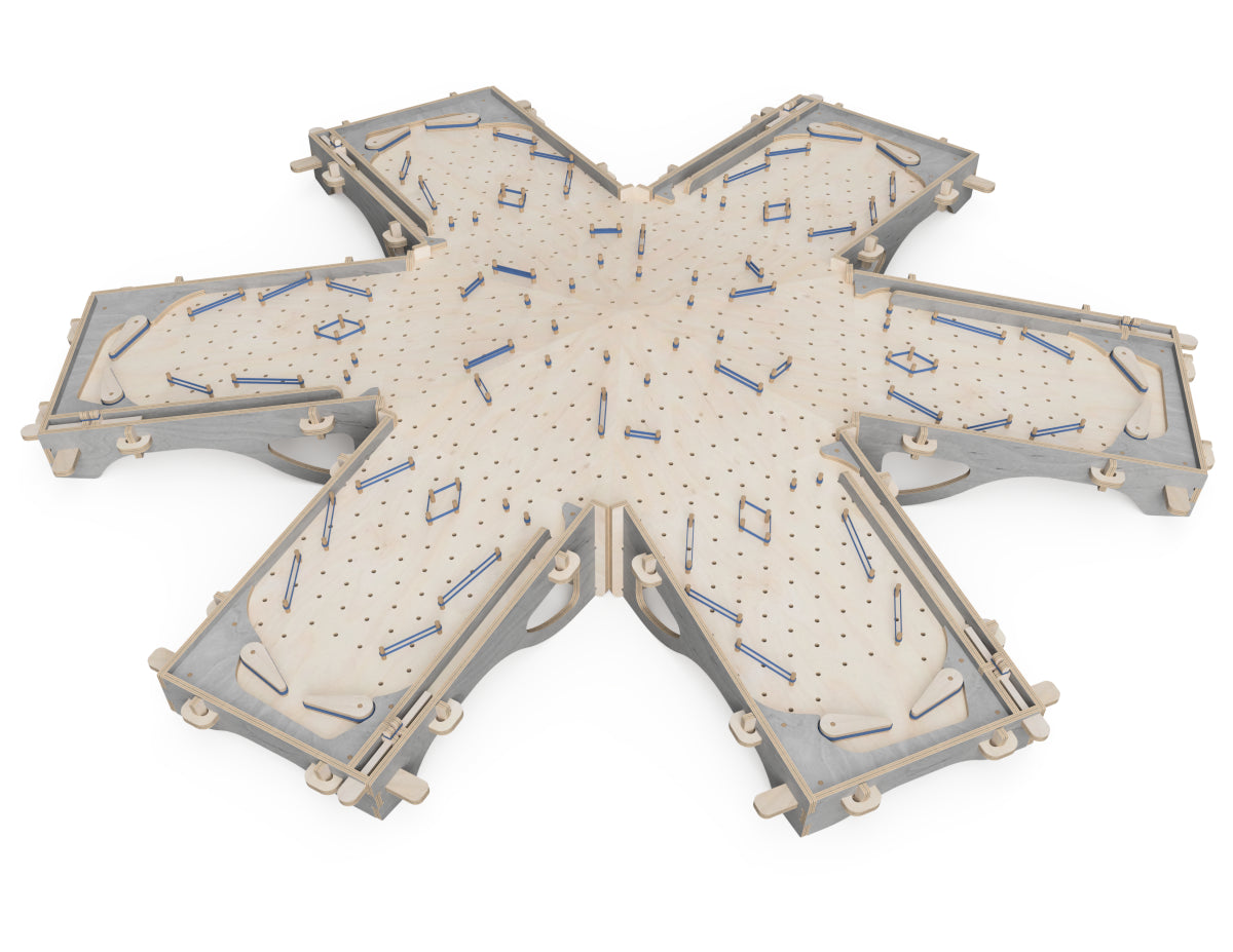 6 Player Extension for Simple Pinball Table DXF files CNC DXF file design overview