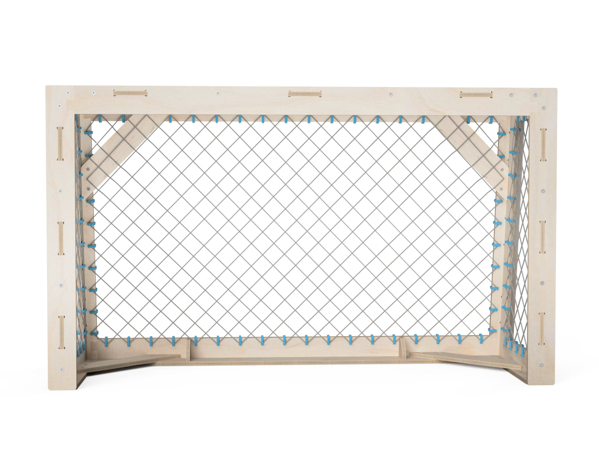 CNC cut football goal DXF files, easy to build game accessory for family fun and plywood offcuts