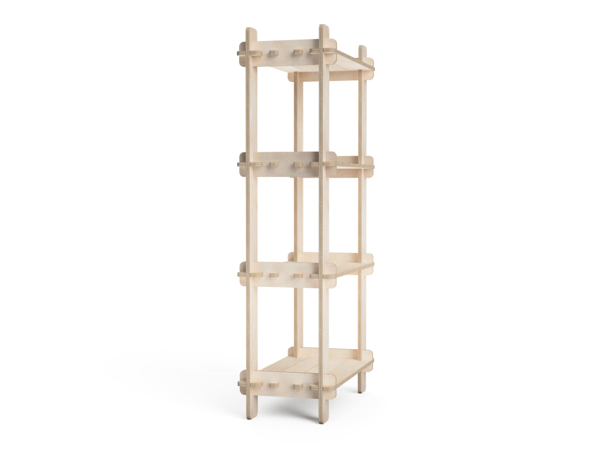 Modern plywood storage shelf CNC project – Large Kumo Shelf by Aribabox