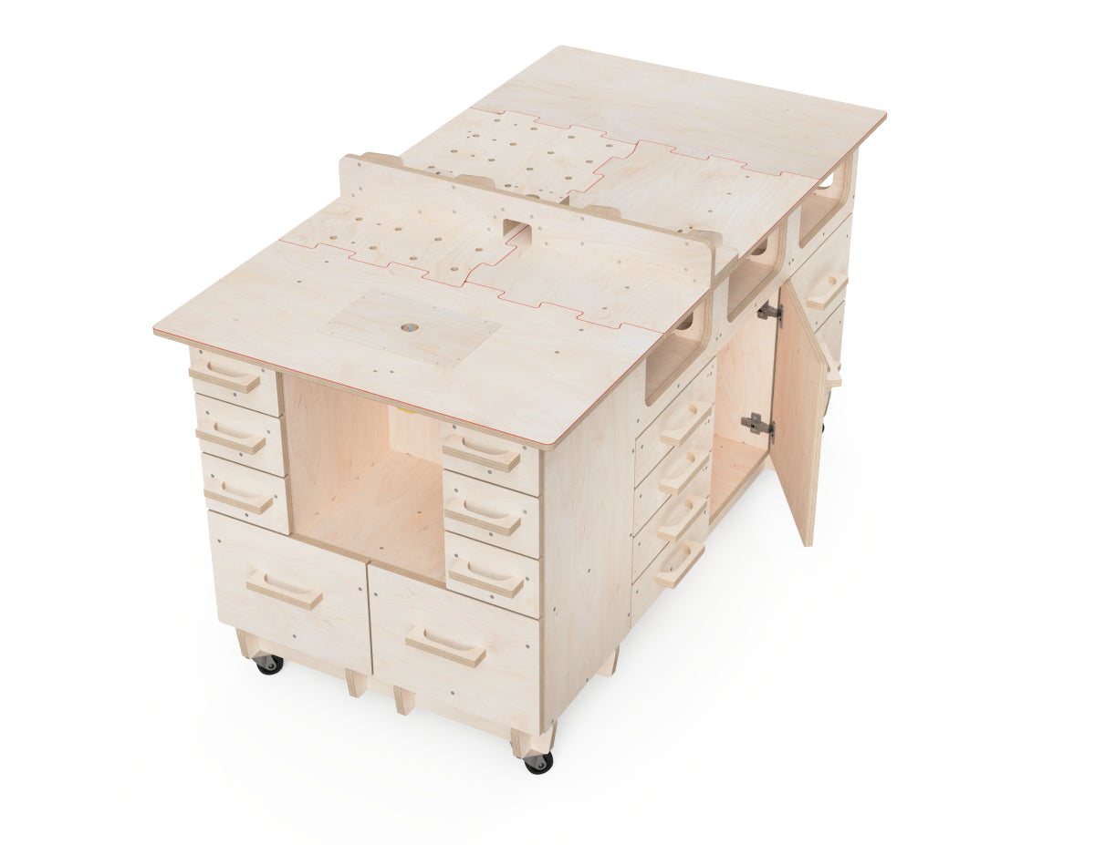 Modular CNC workbench with a built in router table attachment - DXF Files