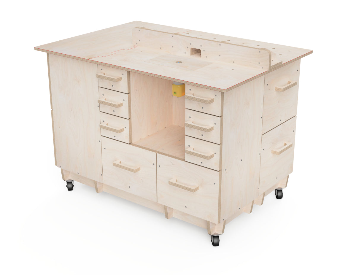 Medium Modular CNC Workbench with Router table attachment - DXF Files for CNC cutting