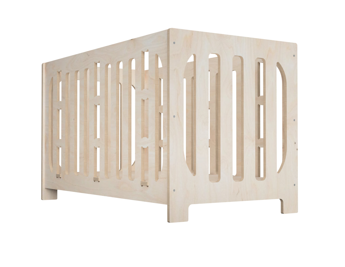 Adjustable Baby Crib DXF file DXF file rendered from angled view for CNC cutting