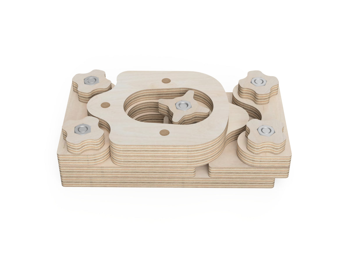 Detailed DXF drawing of adjustable sanding block for CNC router