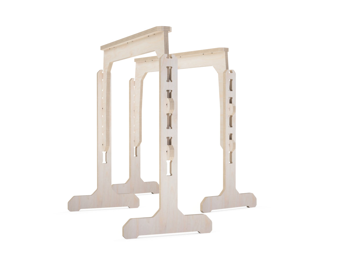 Adjustable Sawhorse DXF file DXF file rendered from angled view for CNC cutting