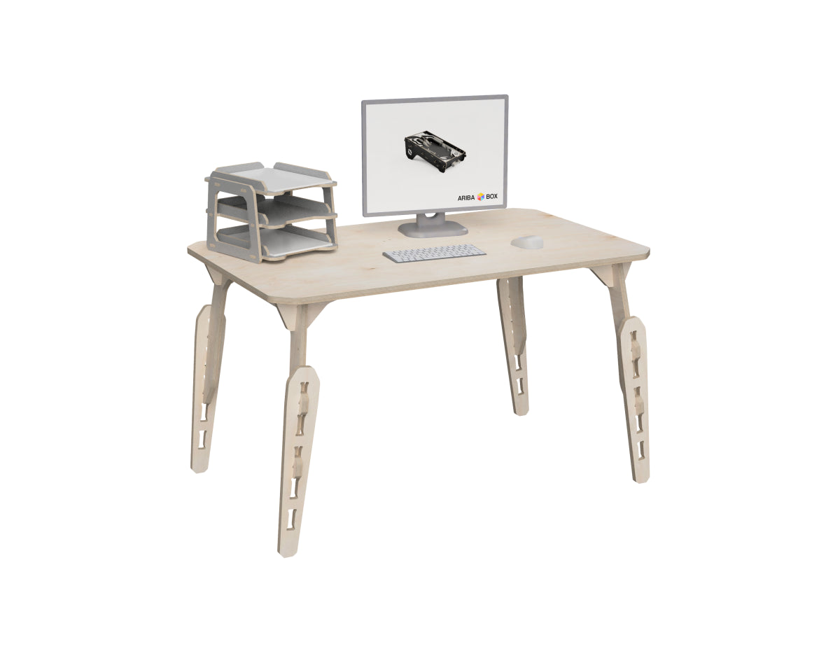 Adjustable Table DXF file DXF file rendered from angled view for CNC cutting