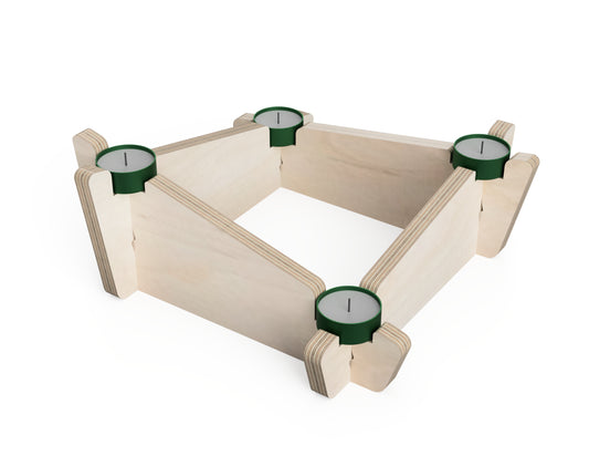 Advent Wreath - Slopes Free DXF files CNC DXF file design overview