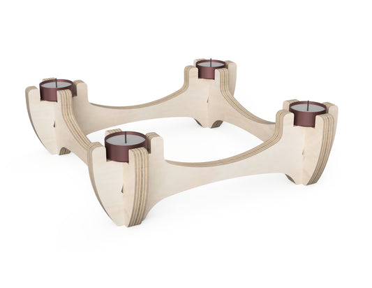 Advent Wreath - Traditional Free CNC DXF file design overview