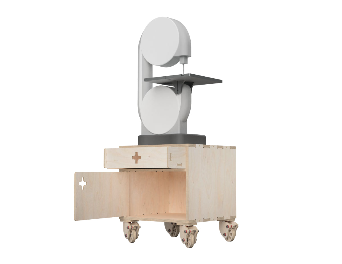 Detailed DXF drawing of band saw cabinet for CNC router