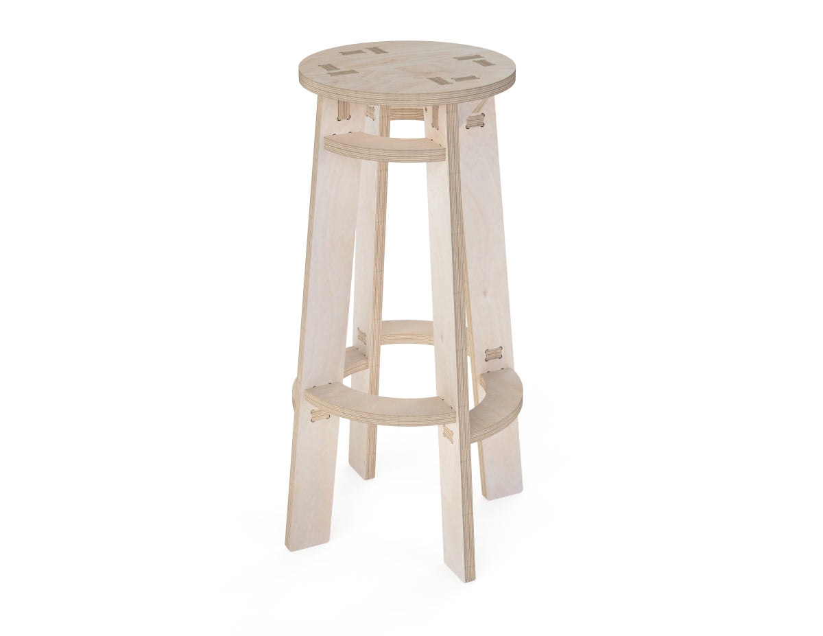 Bar Stool DXF file CNC DXF file design overview