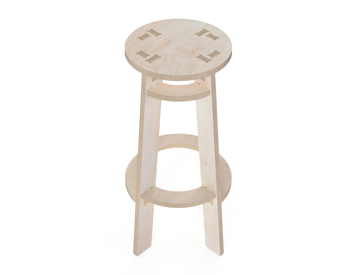 Detailed DXF drawing of bar stool dxf file for CNC router