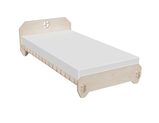 Bed (one person) DXF file CNC DXF file design overview