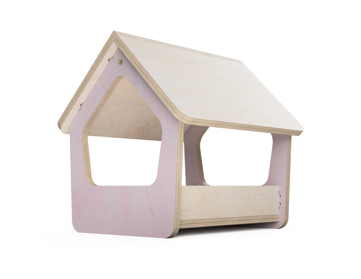 Bird Feeder DXF file rendered from angled view for CNC cutting