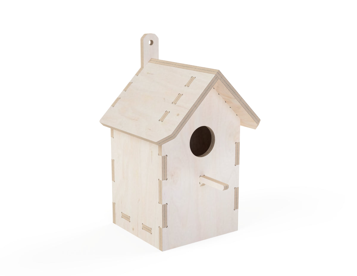 Birdhouse DXF file CNC DXF file design overview