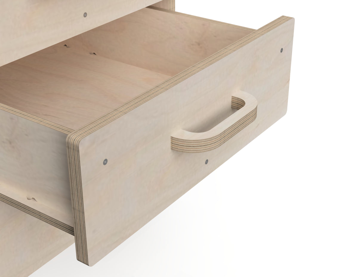 Simple cabinet handle installed on a drawer - CNC router design demonstrations