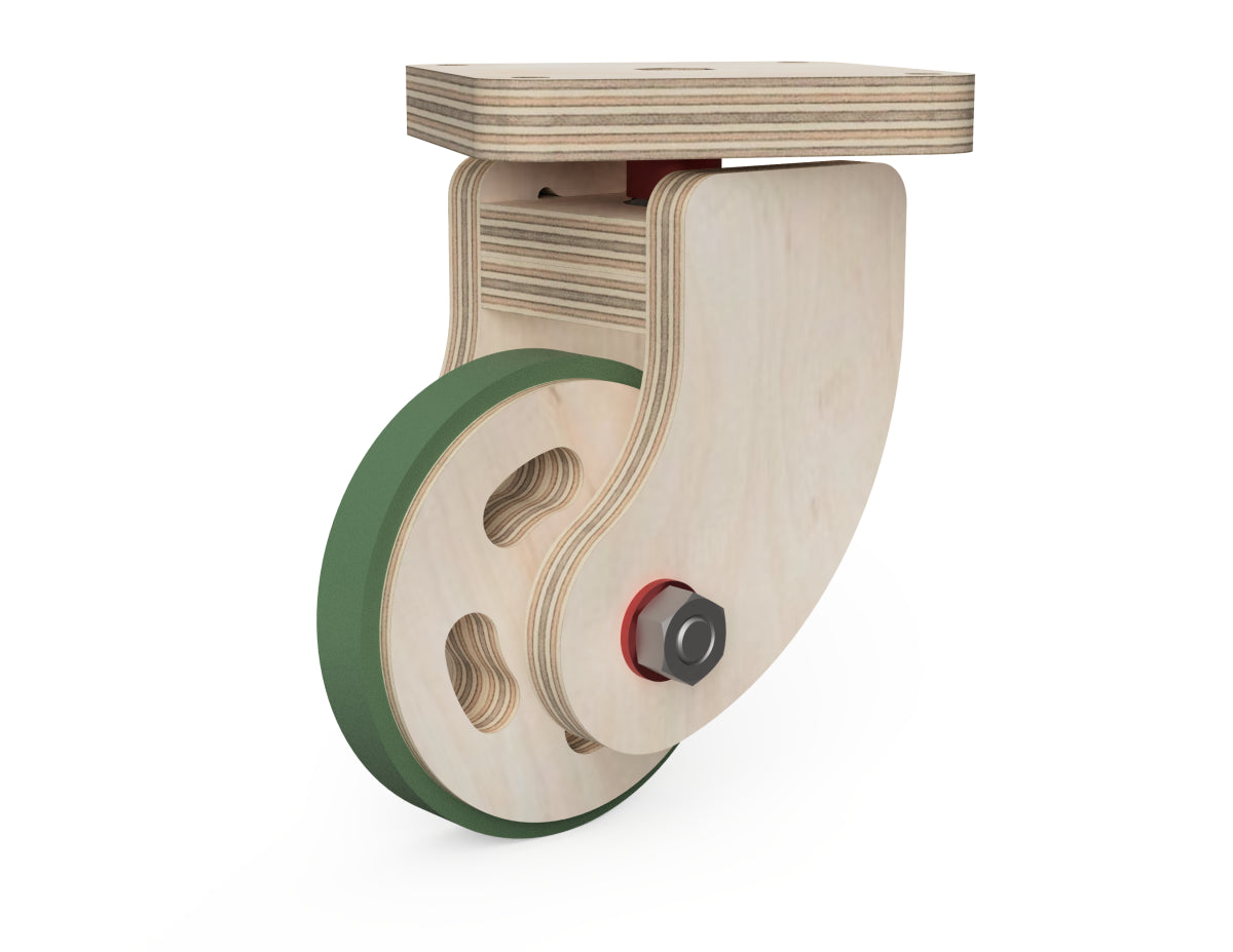 Caster Wheel Update - DXF files DXF file rendered from angled view for CNC cutting
