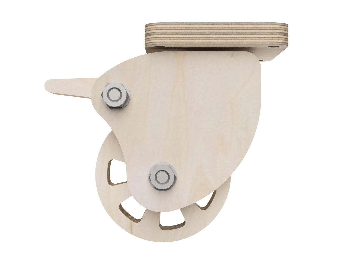 Detailed DXF drawing of casters with brakes dxf files for CNC router