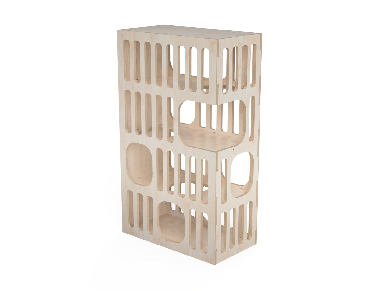 Cat Tower CNC-ready design showing joints and assembly features