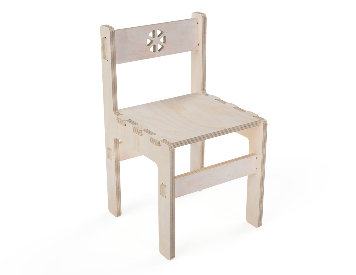 Children's Chair DXF file CNC DXF file design overview