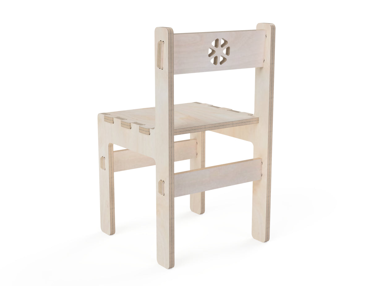 Detailed DXF drawing of children's chair dxf file for CNC router