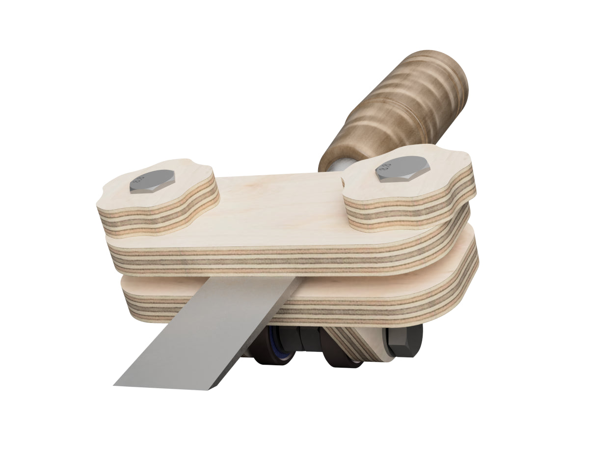 Detailed DXF drawing of chisel sharpening jig for CNC router