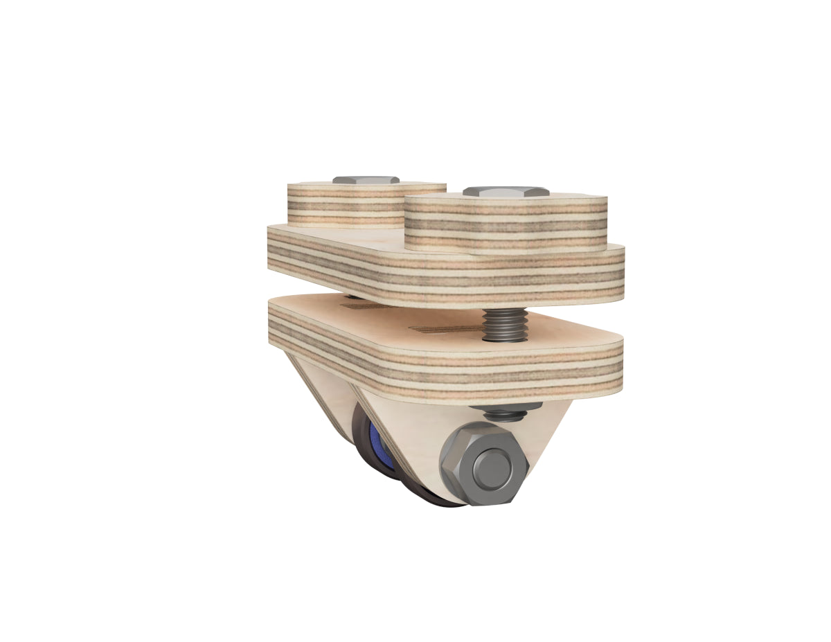 Rendered view of chisel sharpening jig layout from DXF file