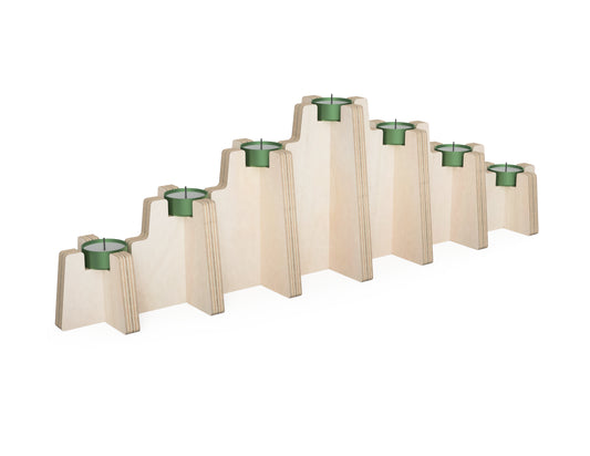 Christmas Candle Bridge - Winter Castle - CNC Free DXF file design overview