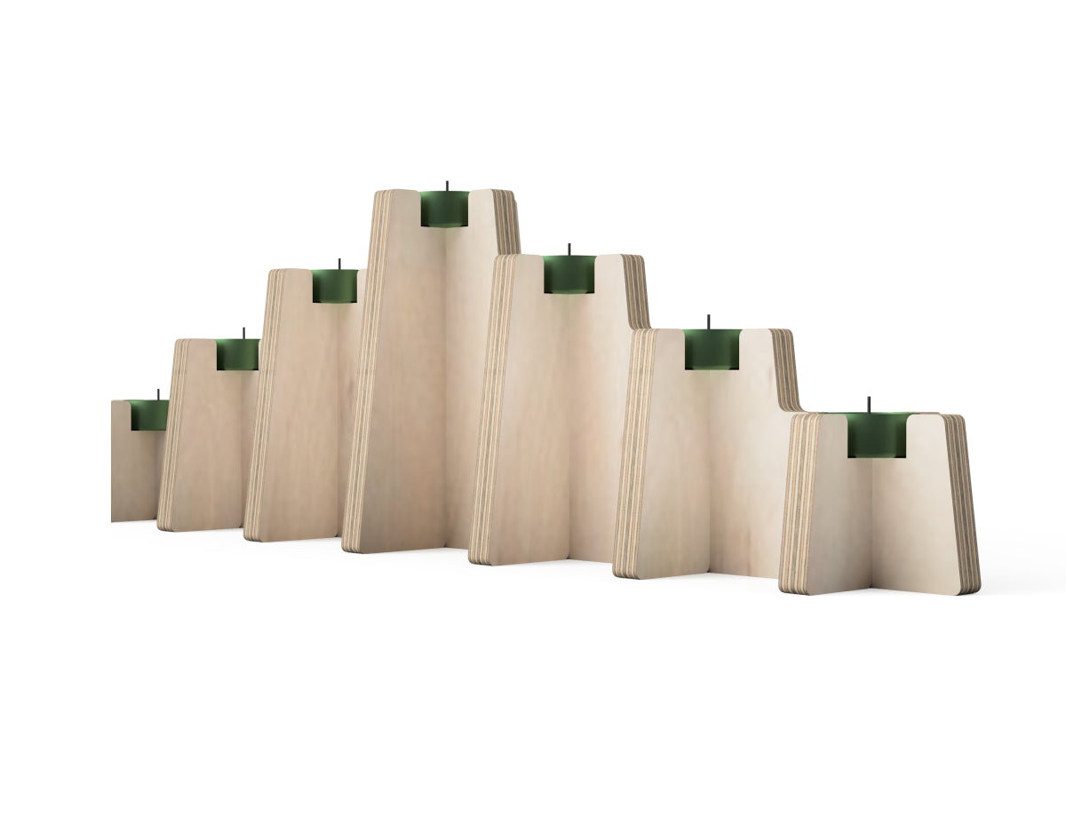 Rendered view of christmas candle bridge - winter castle - layout from Free DXF file