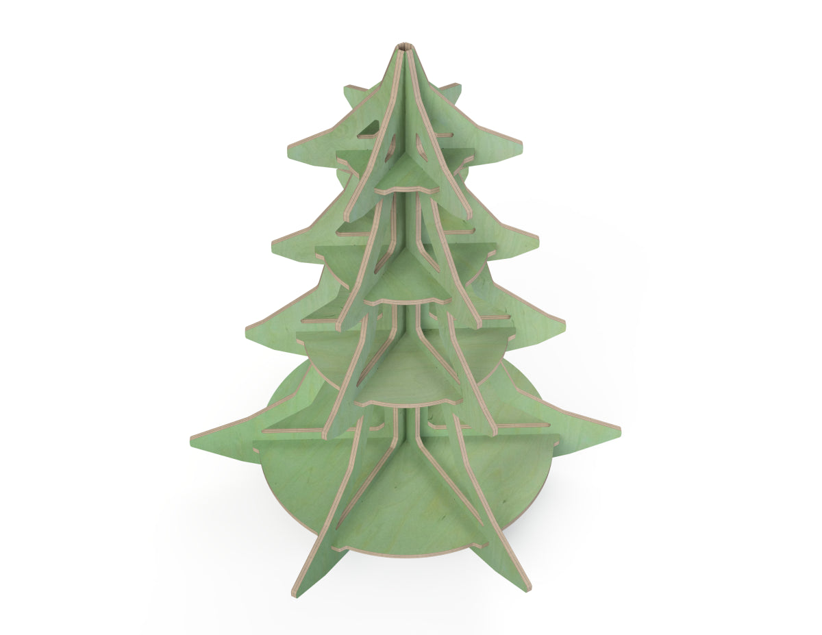 Detailed DXF drawing of christmas tree dxf file for CNC router