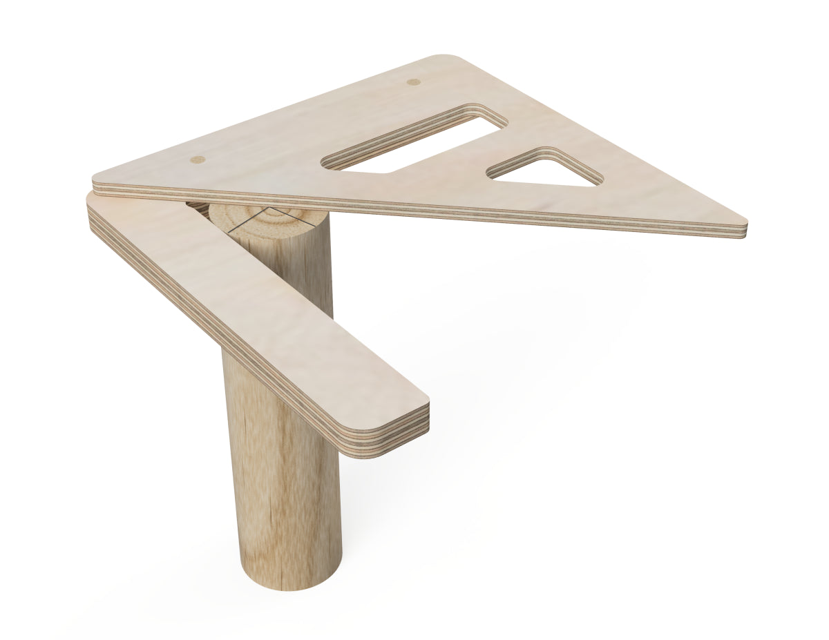 Circle Center Finder Jig - Free DXF file rendered from angled view for CNC cutting