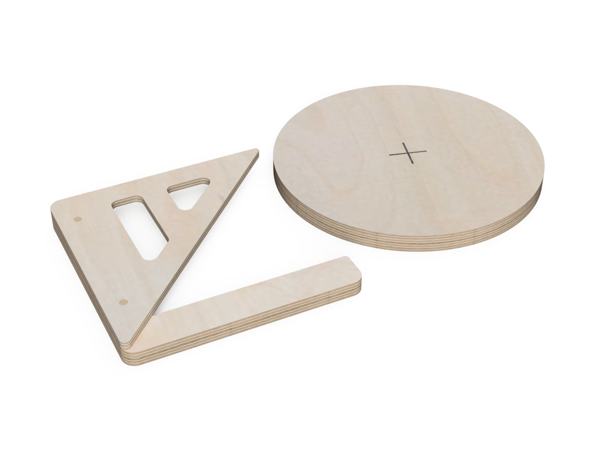 Circle Center Finder Jig - Free CNC DXF file design overview