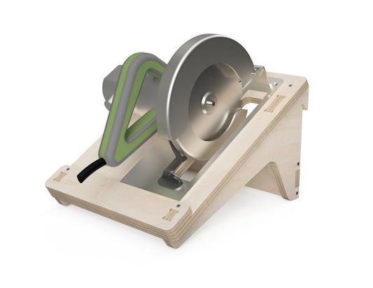 Circular Saw Stand - French Cleat Attachment - CNC DXF file design overview