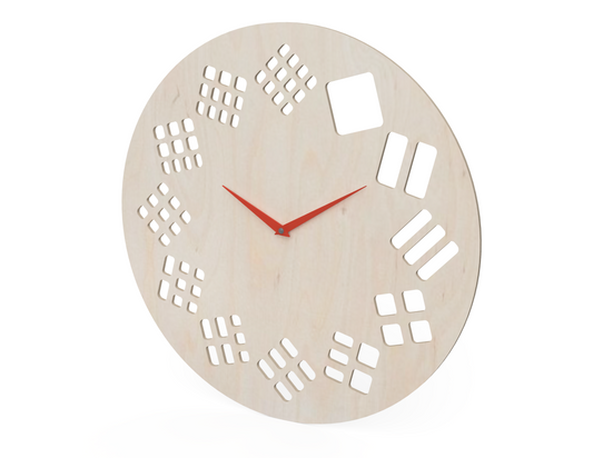 Clock Face "Squares" CNC DXF file design overview