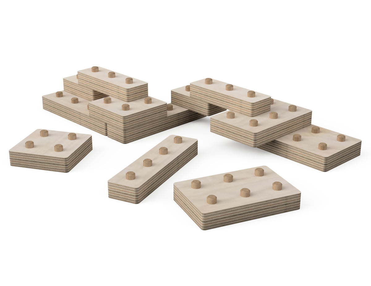 Construction Block Toy - CNC DXF file design overview