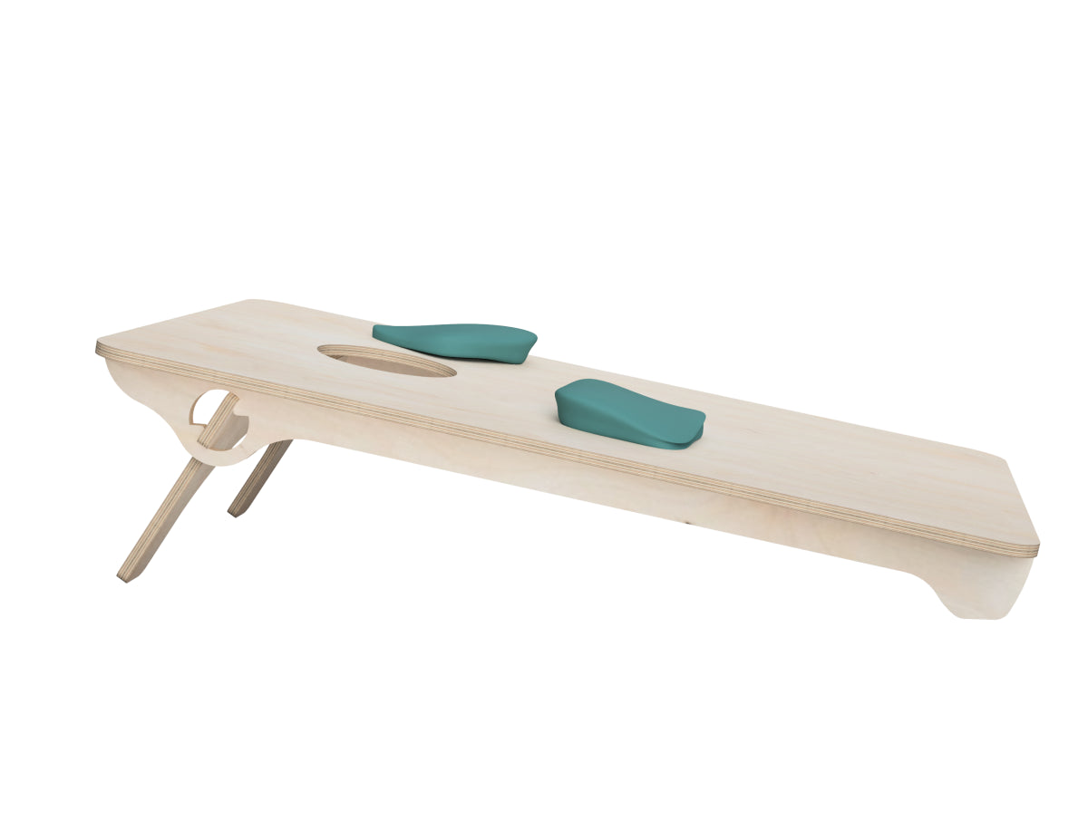 Cornhole Game DXF file rendered from angled view for CNC cutting