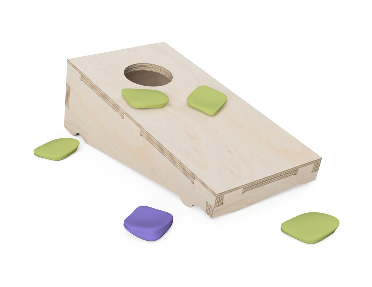 TableTop Cornhole Game Free DXF file rendered from angled view for CNC cutting