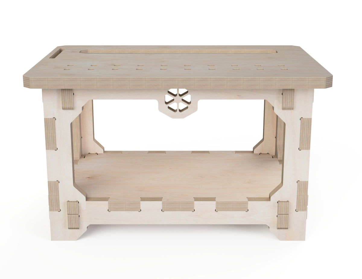 Crafting Table DXF file CNC-ready design showing joints and assembly features