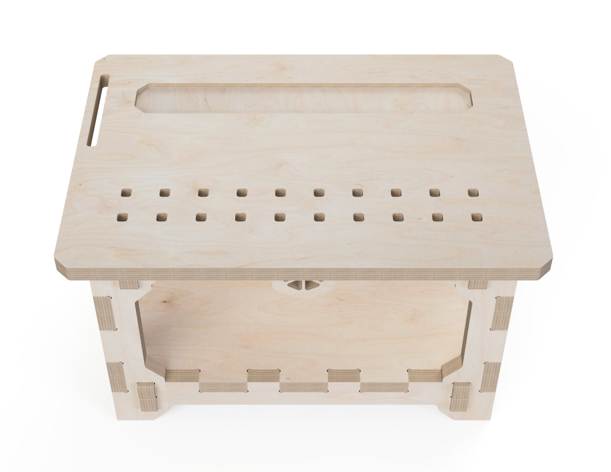 Detailed DXF drawing of crafting table dxf file for CNC router