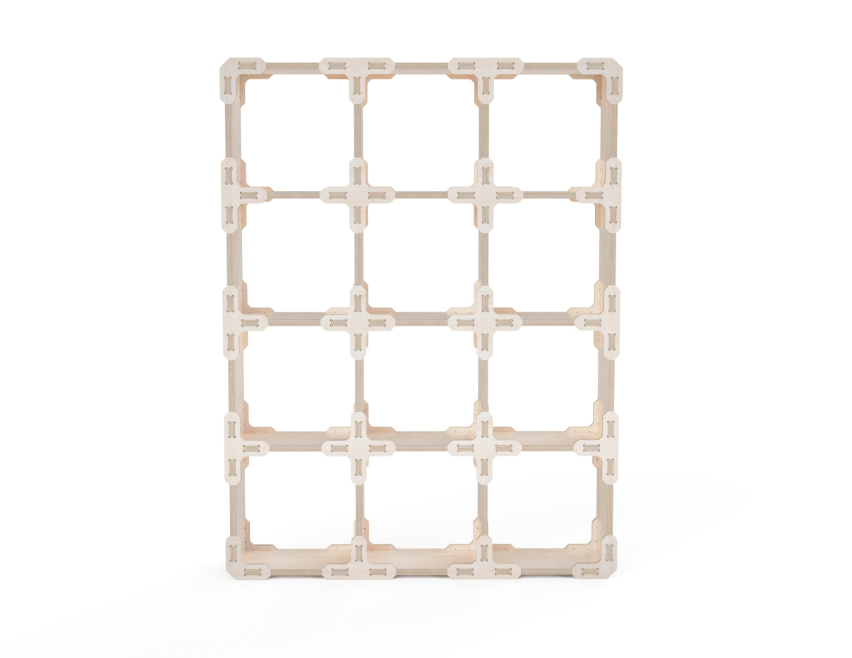Detailed DXF drawing of cube shelf (honeycomb) dxf file for CNC router
