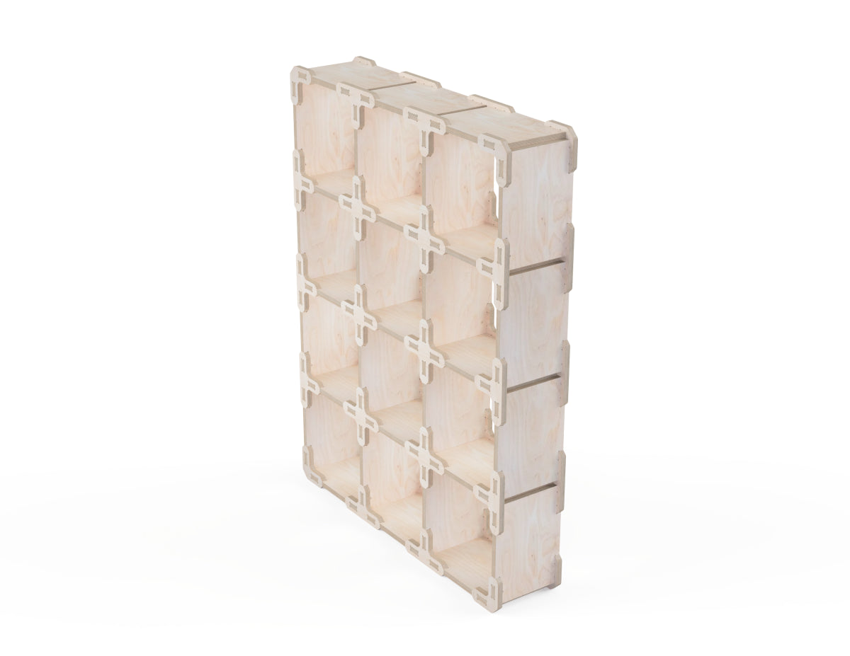 Cube shelf (Honeycomb) DXF file CNC DXF file design overview