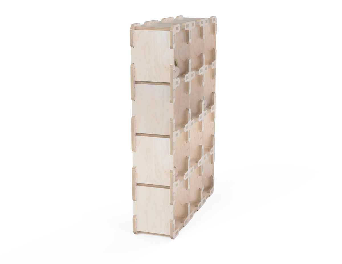 Cube shelf (Honeycomb) DXF file CNC-ready design showing joints and assembly features