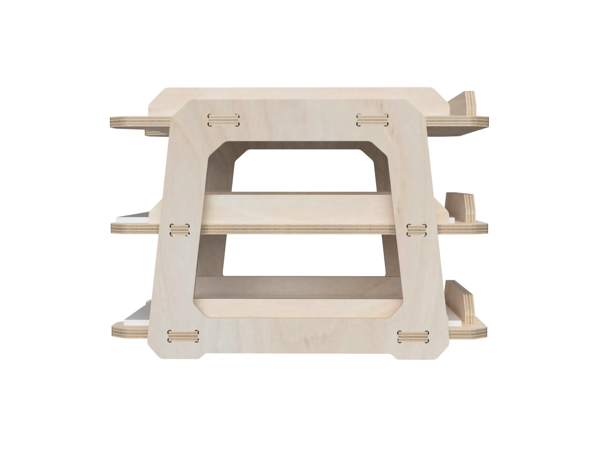 Table organizer DXF file DXF file rendered from angled view for CNC cutting