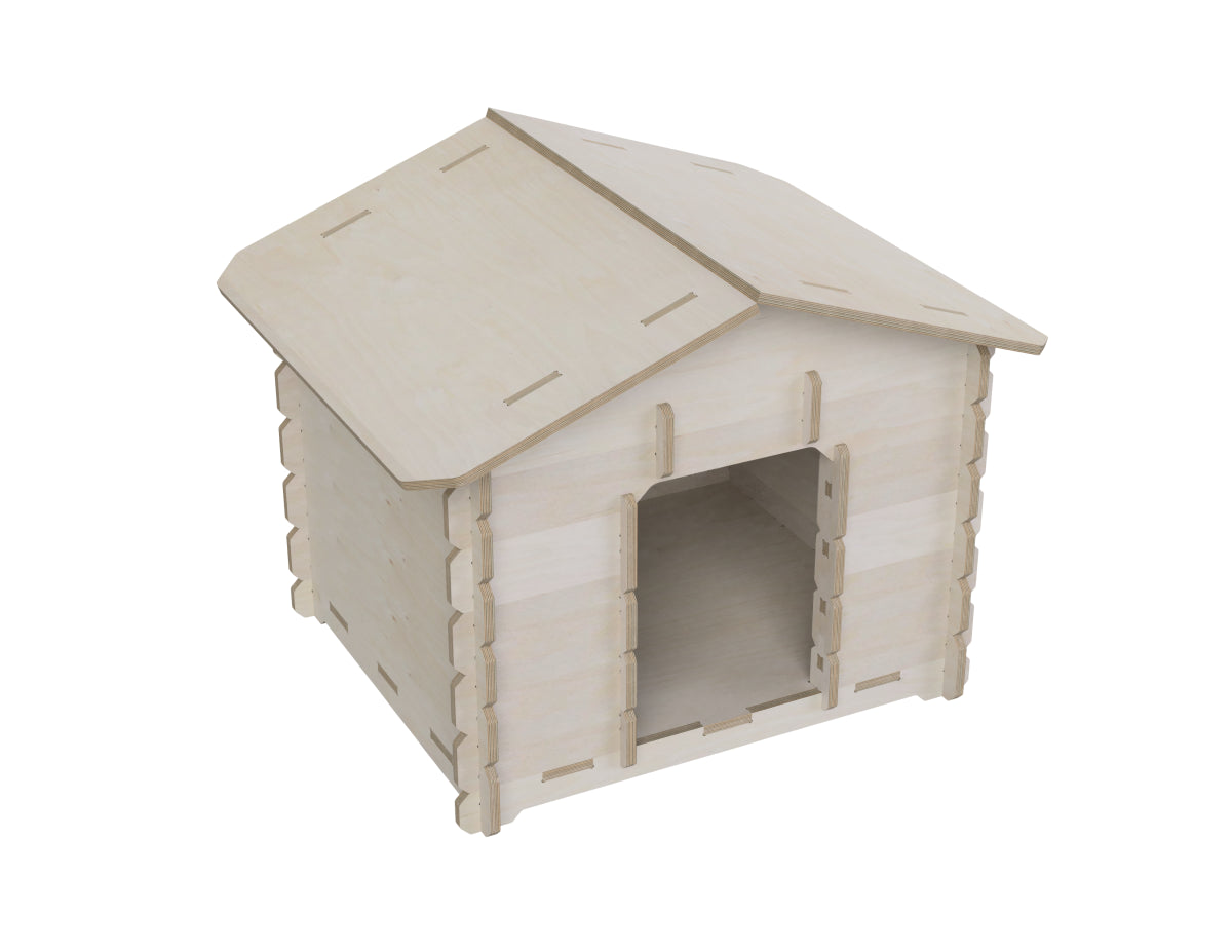 Detailed DXF drawing of dog house dxf file for CNC router
