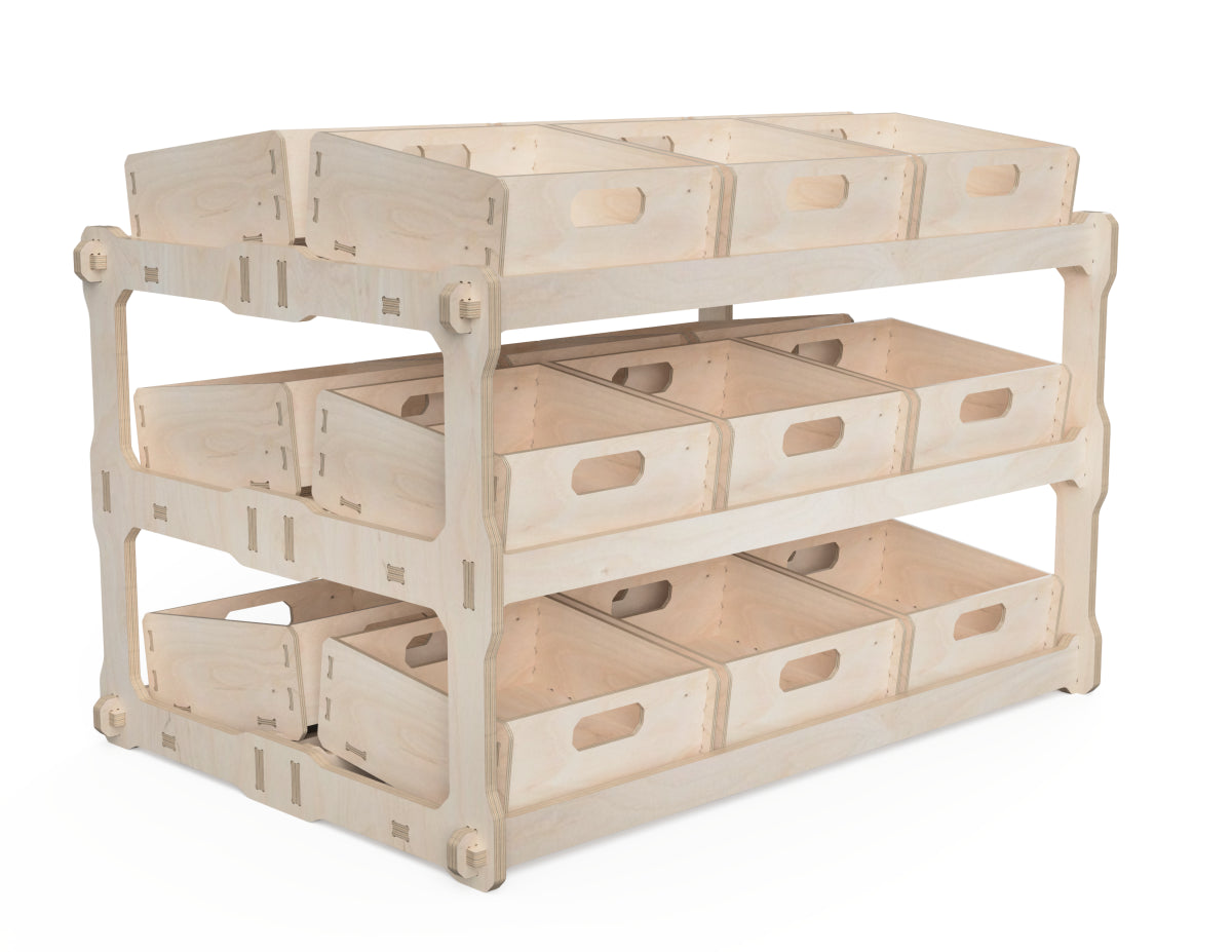 Double Box Shelf DXF file CNC DXF file design overview