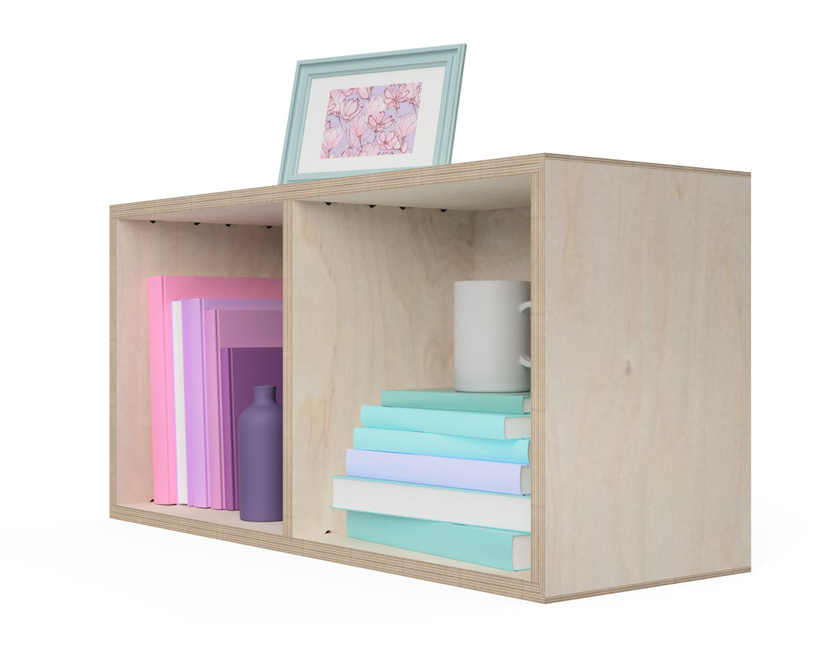 Double Cube - Wall Shelf CNC-ready design showing joints and assembly features