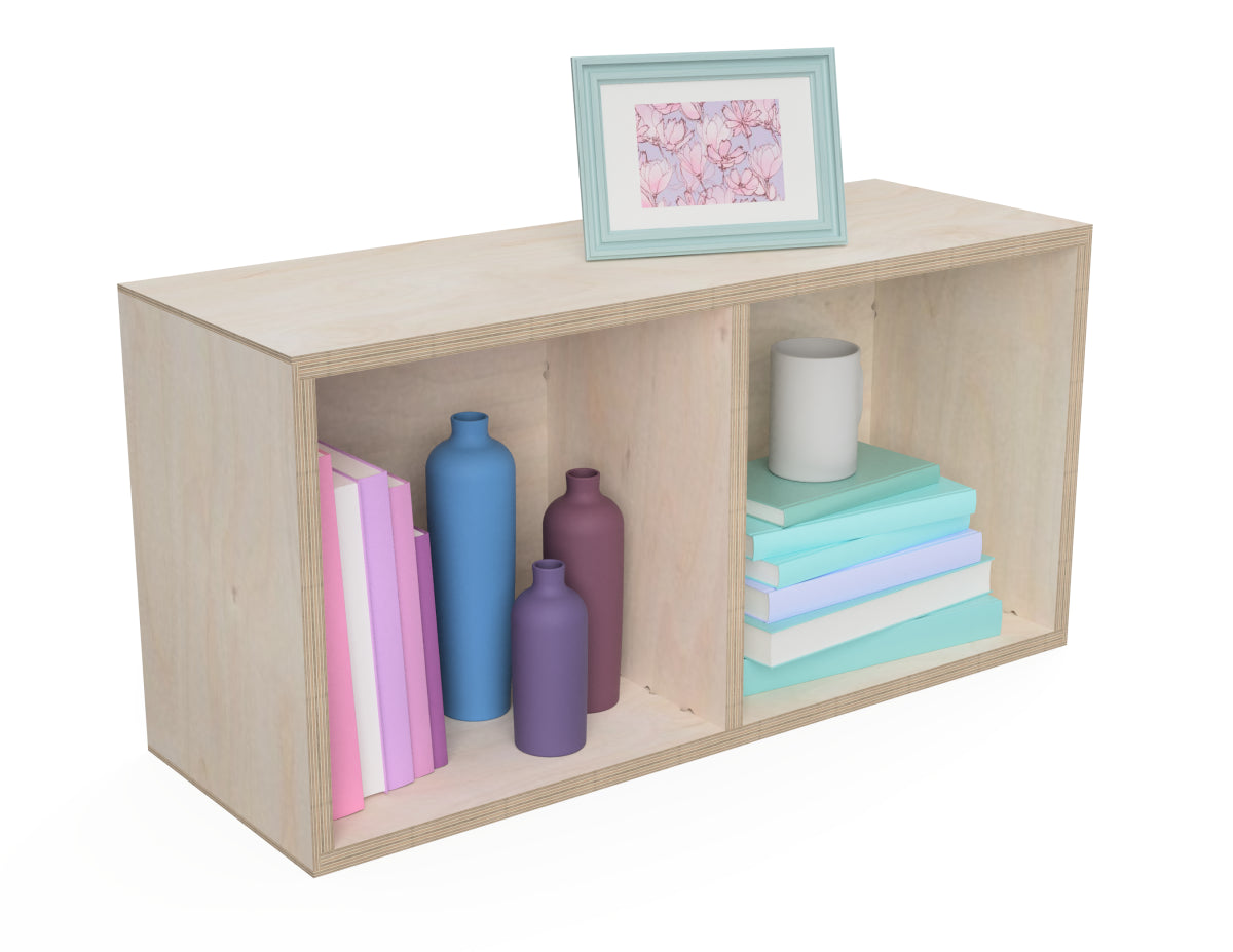 Double Cube - Wall Shelf CNC DXF file design overview