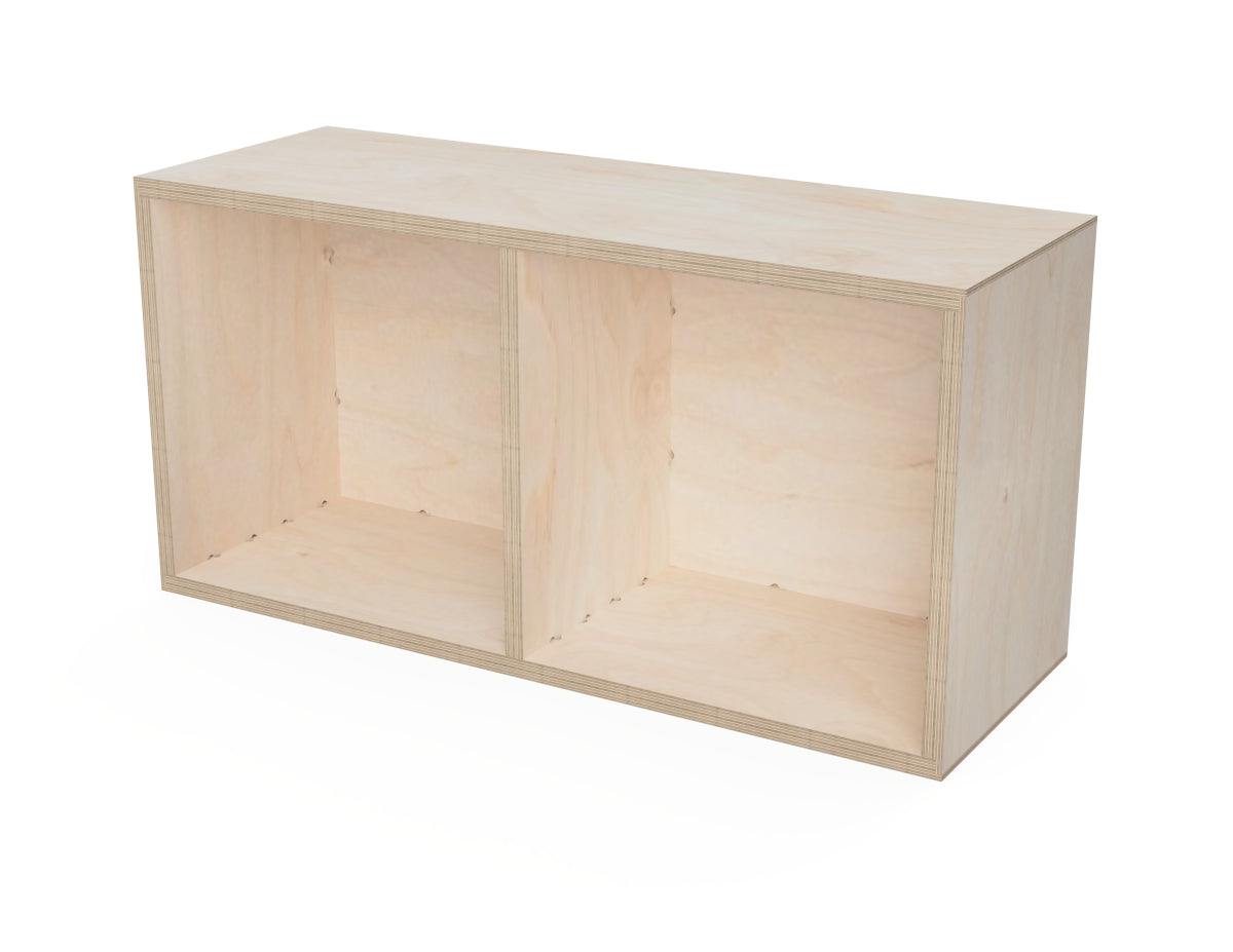 Detailed DXF drawing of double cube - wall shelf for CNC router