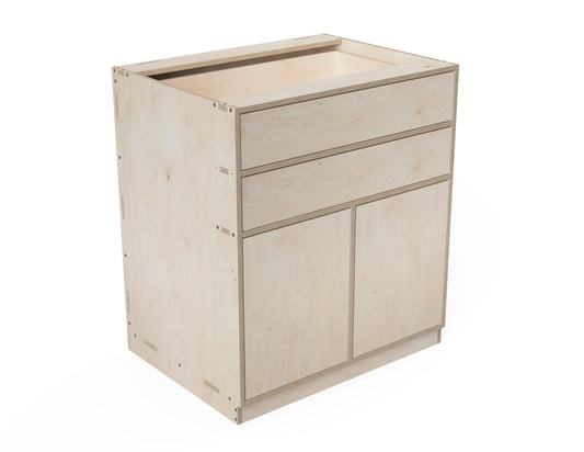 Double Kitchen Cabinet - Large Drawers (Inset Door Cabinets) CNC DXF file design overview