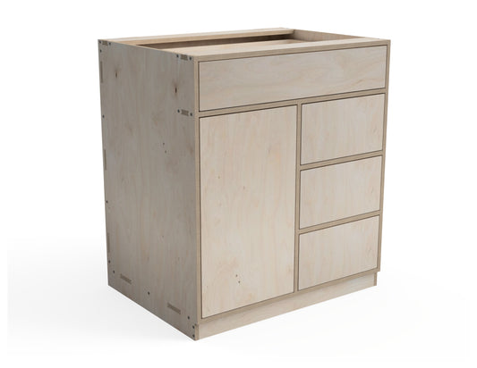 Double Kitchen Cabinet - Universal (Inset Door Cabinets) CNC DXF file design overview