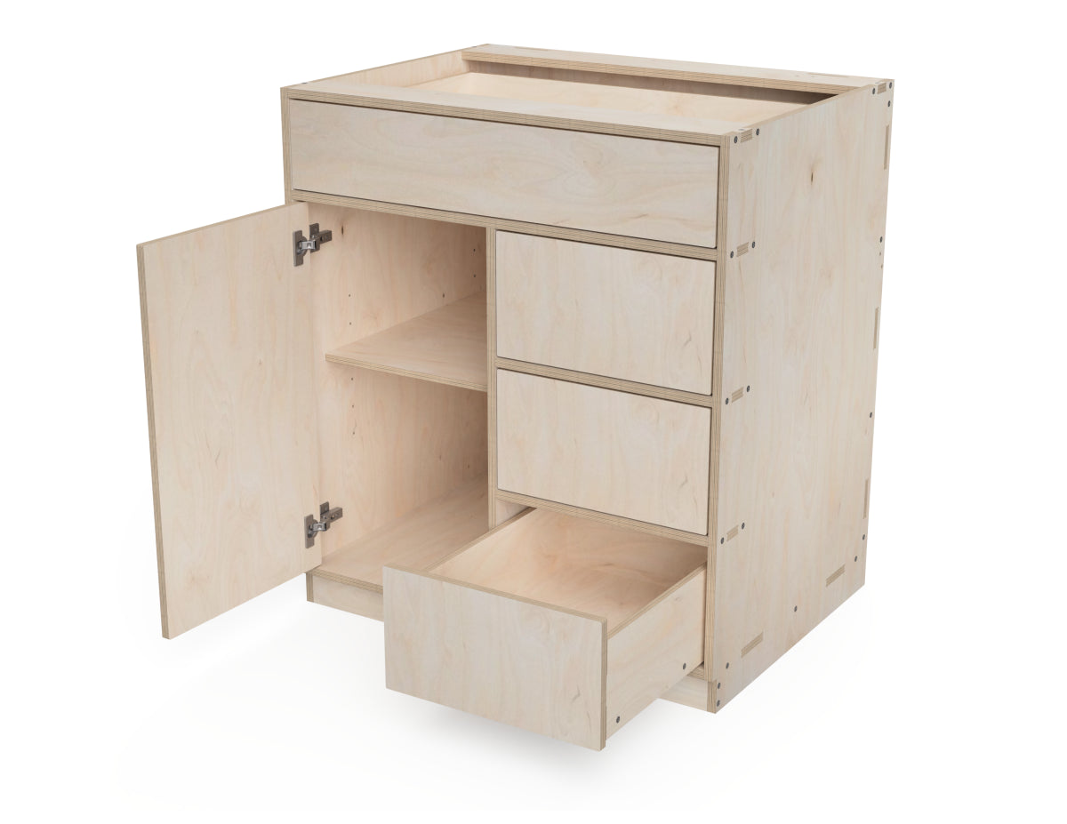 Double Kitchen Cabinet - Universal (Inset Door Cabinets) CNC DXF file design overview